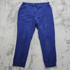 The Nines By Hatch Pant Womens XS Blue Stretch Cotton Twill Crop Airy Maternity